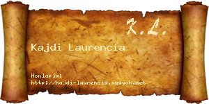 Kajdi Laurencia névjegykártya